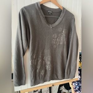 Eddie Bauer Grey VNeck Sweater